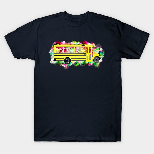 School Bus T-Shirt by remixer2020